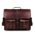 The Retro Vintage™ Leather Messenger Bag – Handmade Laptop Briefcase