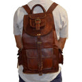 The Outdoor Hiking™ Full-Grain Leather Backpack – Vintage Travel & Adventure Rucksack