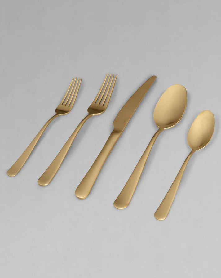 5-Piece Stainless Steel Flatware Set – Modern Cutlery for Everyday Dining