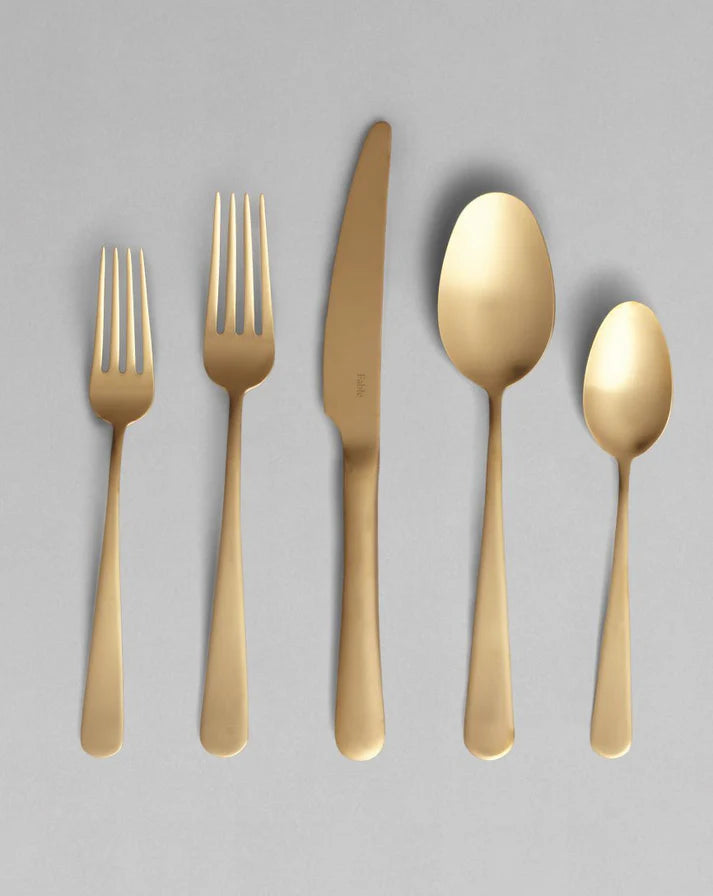 5-Piece Stainless Steel Flatware Set – Modern Cutlery for Everyday Dining