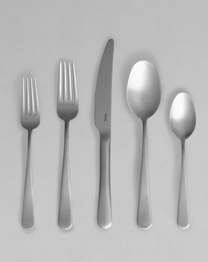 5-Piece Stainless Steel Flatware Set – Modern Cutlery for Everyday Dining