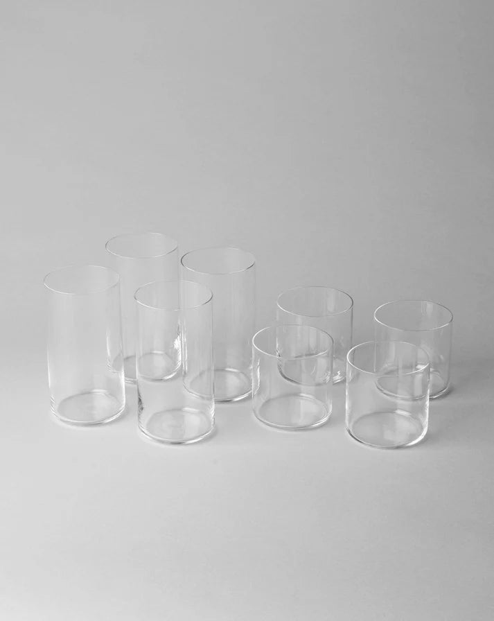 Modern Clear Glassware Set of 8 – Drinking Glasses for Water, Juice & Cocktails