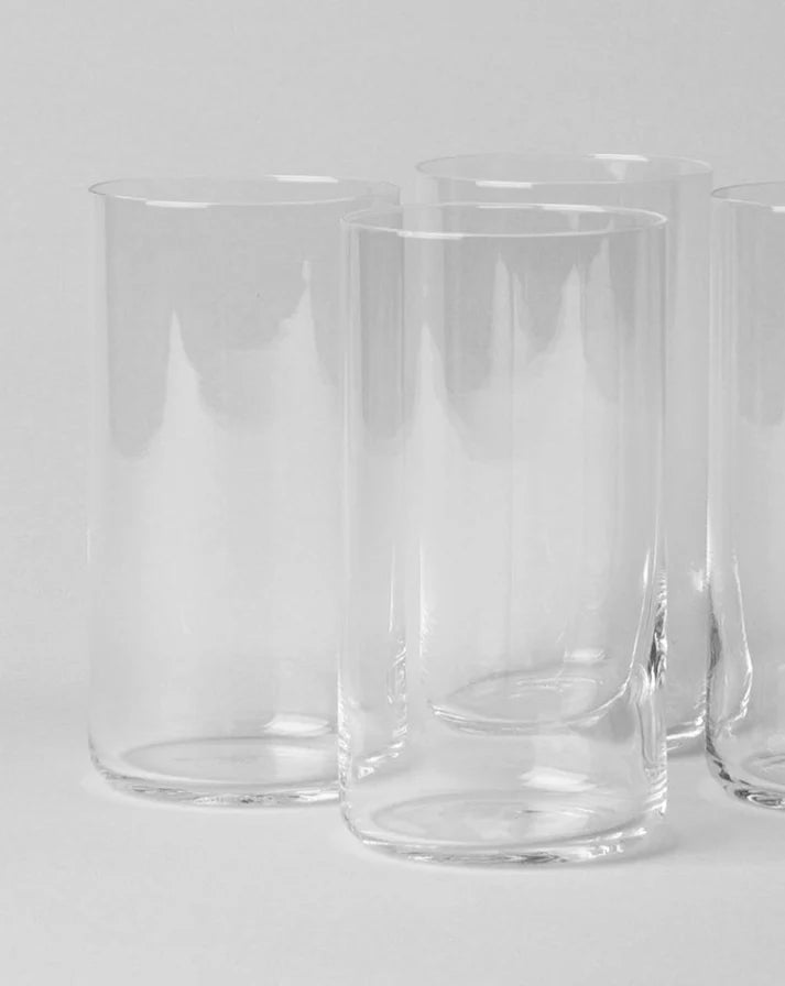 Modern Clear Glassware Set of 8 – Drinking Glasses for Water, Juice & Cocktails