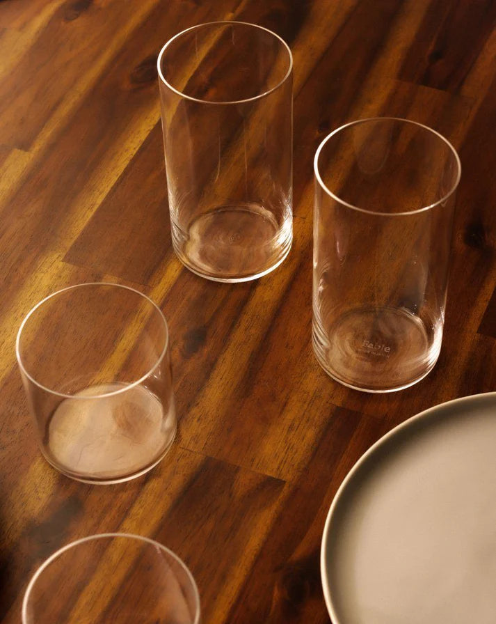 Modern Clear Glassware Set of 8 – Drinking Glasses for Water, Juice & Cocktails